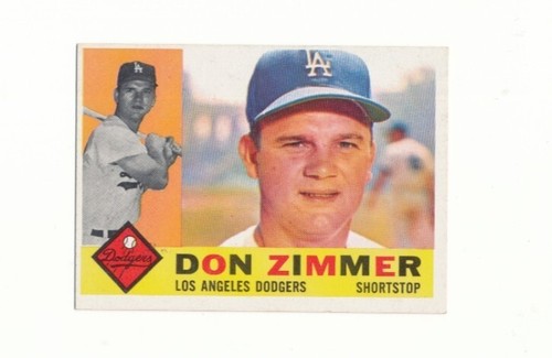 don zimmer 1960 topps baseball card # 47 card in ex/nrmnt cond