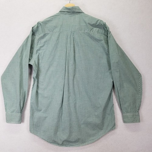 Vintage Brooks Brothers Makers Button Down Shirt 15-3 Green White Check Made USA - Picture 2 of 6