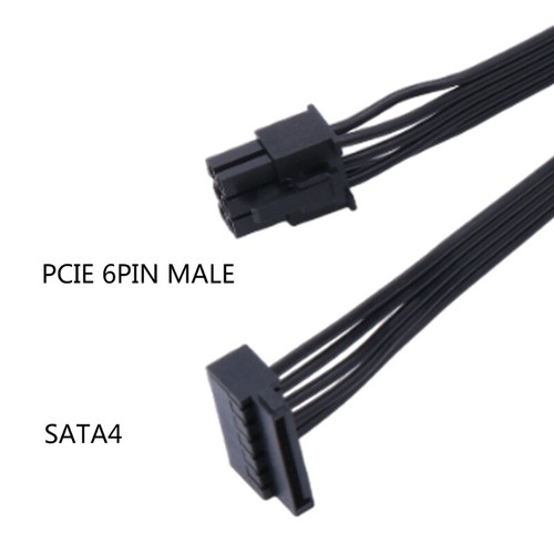 6PIN to 4xSATA Power Module Line for Hard Drives andRiser Cards Extension - 第 6/8 張圖片