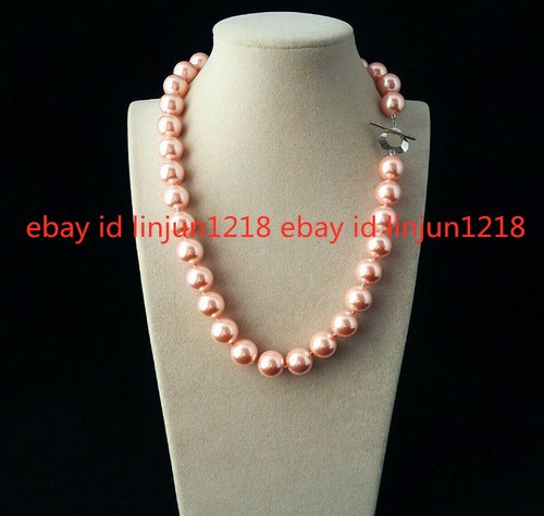 Rare Huge 12mm Genuine Mix Color Sea Shell Pearl Beads Necklace 18'' - Picture 16 of 66