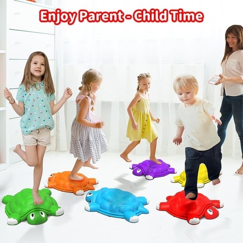 Durable Balance Stepping Stones - Develops Coordination - 6 Pieces - Ages 3-7 - Picture 4 of 9