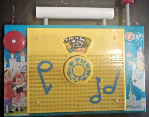 Fisher Price Toys TV Radio "Farmer In The Dell" Works! Vintage Children Toy