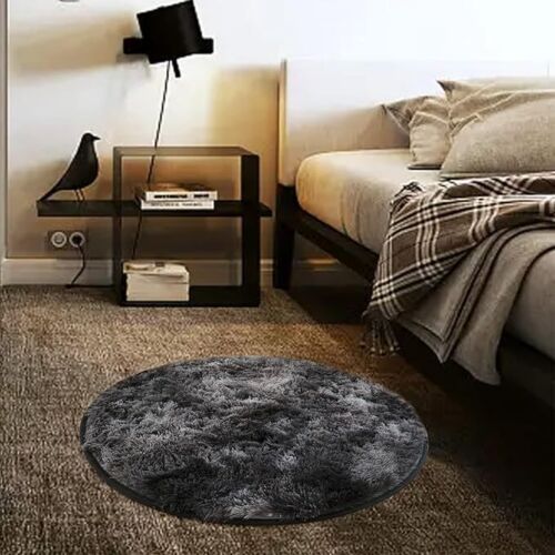 Shaggy Teppich Rund Hochflor Flauschige Langflor Weich Teppiche Wohnzimmer Deko - Bild 3 von 18