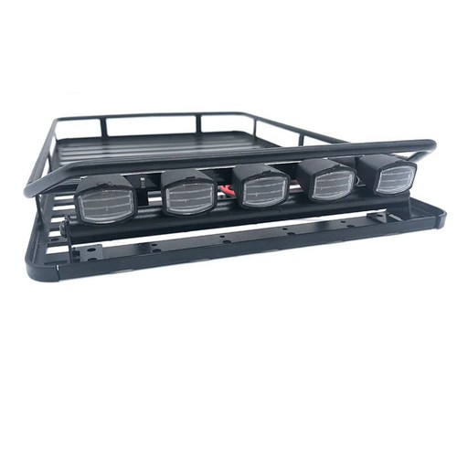 Portapacchi da tetto RC con 5 luci LED per cingolato 1/10 assiale SCX10 90046D90 - Imagen 3 de 5