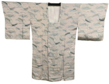 Japanese Vintage Kimono Michiyuki coat Jacket Silk Pink Expensive Height40.55 in