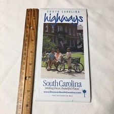 Map South Carolina Highway Travel Brochure 2002