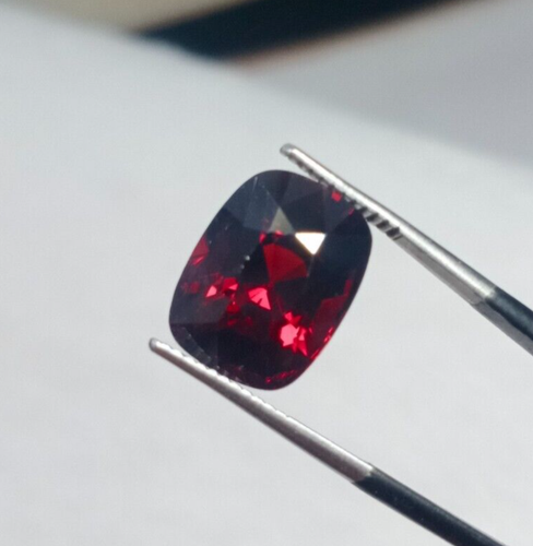 Piedras preciosas sueltas de 8,50 quilates corte natural granate rojo brillo de Pakistán - Imagen 9 de 19