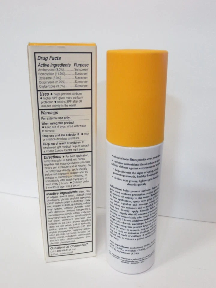 PHILOSOPHY HERE COMES THE SUN AGE-DEFENSE SPF 30 SPRAY PROTETOR SOLAR 3,4 OZ (LOTE 2) - Imagem 4 de 4