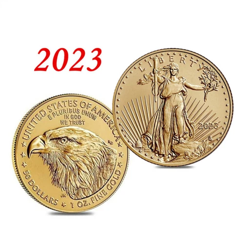 2023- 1oz The United States Statue of Liberty Gold Plated Coin - American Eagle