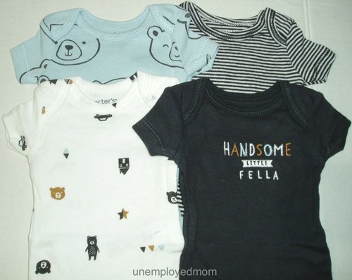 Preemie Boys' 5 Pack Bears Short Sleeve Original Bodysuits Shirts Twins Baby - Picture 5 of 7