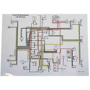 Full Color Wiring Diagram, Porsche Late 1953 356 Pre-A, Volt. Reg On Bulkhead | eBay | Porsche 356 Ignition Wiring Diagram | | eBay