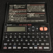 Vtg 90s Sharp Memo Master 500 EL 6170 Calculator Digital Assistant QWERTY 5x3in