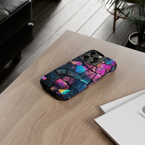 Pink Iridescent Stained Glass Phone Case for iPhone, Samsung Galaxy, Pixel - 第 41/173 張圖片