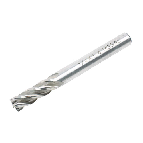 AUTOTOTOOLHOME 1/4 pulgada HSS 4 flautas fresas fresadoras broca recta - Imagen 5 de 12
