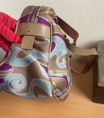 FENDI SWIRL PSYCHEDELIC SILK SHOULDER BAG SMALL ITALY - Bild 11 von 14