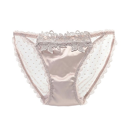 Women's Satin Lace Underwear Low Rise Smooth Breathable Briefs Hipster Panties - Picture 5 of 25