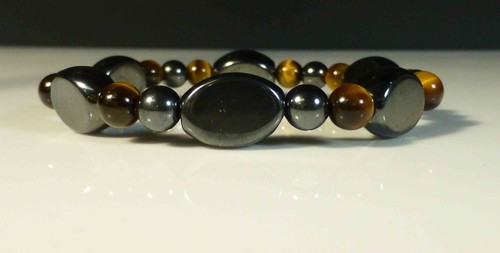 Braccialetto Guarigione Magnetica Ematite DOLORE ARTRITE Tigri Allungamento Occhio - Foto 4 di 4