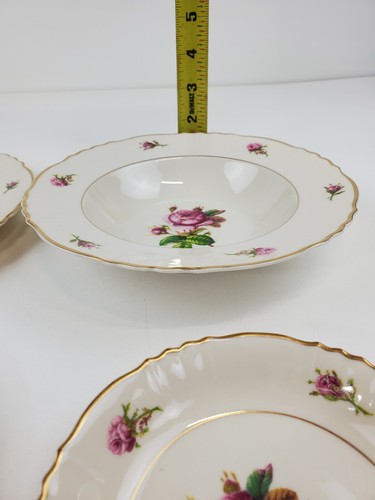 Federal Shape Syracuse China Dinner, Bread / Butter, Desert, Bowl Victoria Rose - Picture 6 of 8