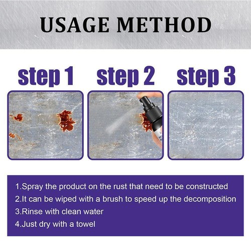 Multipurpose Rust Remover Spray, Rust Remover For Metal, Rustout Instant H4^US - Picture 6 of 8