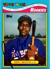 Jerry Browne autographed Baseball Card Cleveland Indians 1988 Topps Toys R US #3