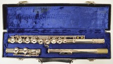 USED BUNDY FLUTE WITH CASE, NICKEL PLATED