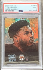 Josh Jacobs 2023 Panini Mosaic Micro Mosaic Case Hit No. MM-18 SSP