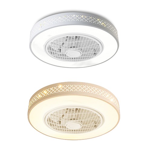 Remote LED Ceiling Fan Light Enclosed Chandelier Fan Lamp Dimmable 3 Speed Fan - Picture 3 of 10