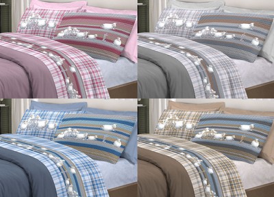 Matrimoniale Grigio/Tortora PELLECCHIA COLORI Completo Lenzuola in Flanella PENSIERI DELICATI Renne TIROLO Natale Made in Italy Matrimoniale Grigio/Tortora PELLECCHIA COLORI Completo Lenzuola in Flanella PENSIERI DELICATI Renne TIROLO Natale Made in Italy