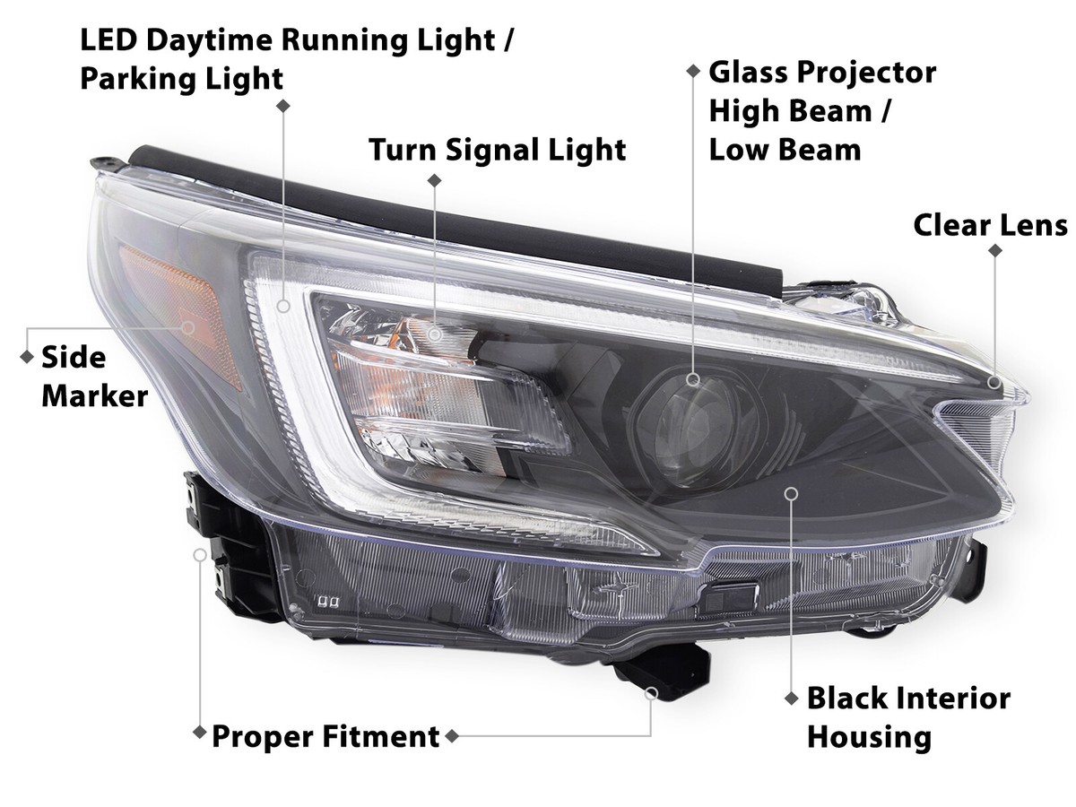 Fits Head Light 2020 Subaru Outback Legacy Passenger Side