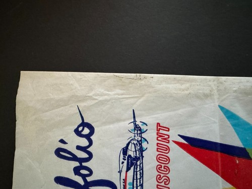 Bolsa de nailon recuerdo de aerolínea Cubana años 50 publicidad avión vizconde 755 - Imagen 12 de 18