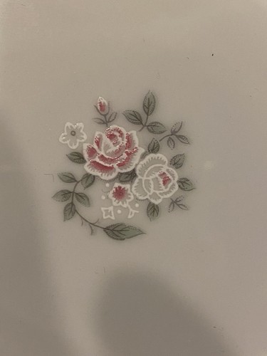 Vintage Petite Bouquet Japan Fine China 7" Suppenschüssel rosa Rosenknospe Mitte - Bild 5 von 5