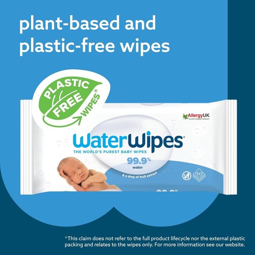 12 Pack WaterWipes Original Baby Wipes, Water Based Wipes Unscented 720 EXP:2026 - Picture 5 of 6