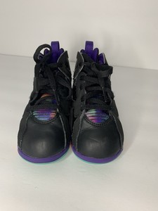 black purple and teal jordans