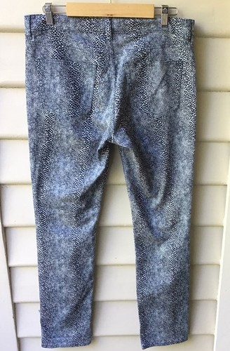SPORTSCRAFT Blue Snake Print Jeans Cotton Blend 10 S Python Straight Leg As New - Bild 6 von 7