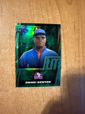 2024 Leaf Blue Mountain State - Omari Newton - Green Lit Insert #d 17/30