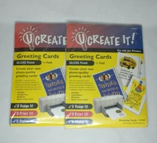 U Create It Gloss Finish Greeting Card Lot Of 2 Design Print 20 Cards  Envelopes
