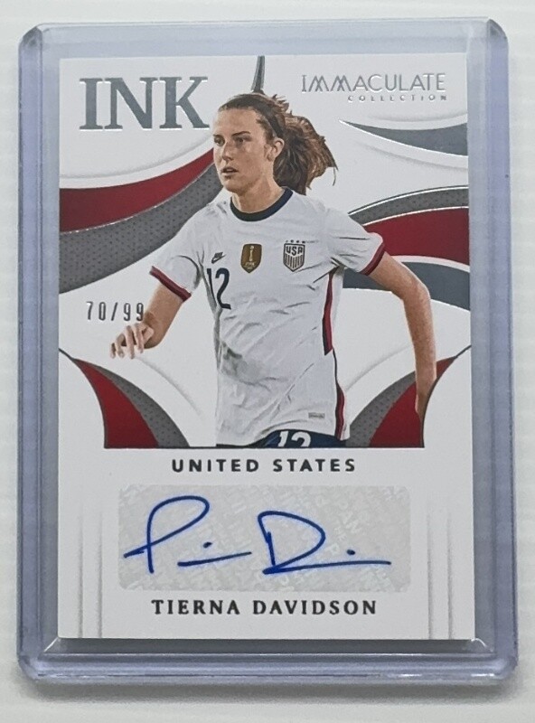 2021 Panini Immaculate Tierna Davidson Immaculate Ink Autograph Auto #70/99 USA