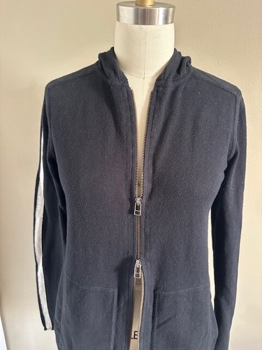 ATM Anthony Thomas Melillo Zip Front French Terry Hoodie Black Size Small - Picture 4 of 14