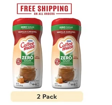 2PK Nestle Coffee mate Vanilla Caramel Sugar Free Powder Coffee Creamer, 10.2 oz