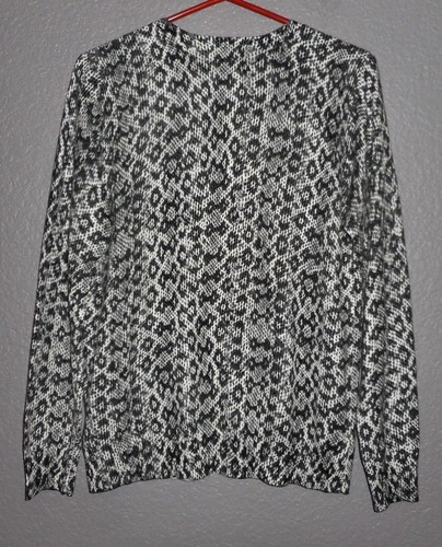 Michael Kors Womens Medium Black Multi-color Embellished V-Neck Sweater NWT $130 - Picture 6 of 7