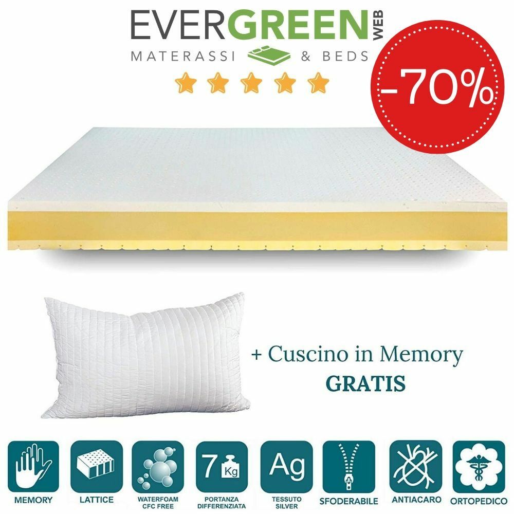 EVERGREENWEB ✅ Materasso Singolo 85x190 Sfoderabile + Cuscino GRATIS Niska cena niska