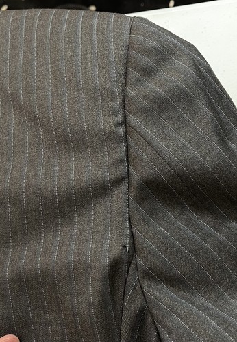 CANALI Blue Label Gray Pinstripe Wool 2Btn 2V Suit US 42 L Pants 34x32 - ITALY - Picture 12 of 12