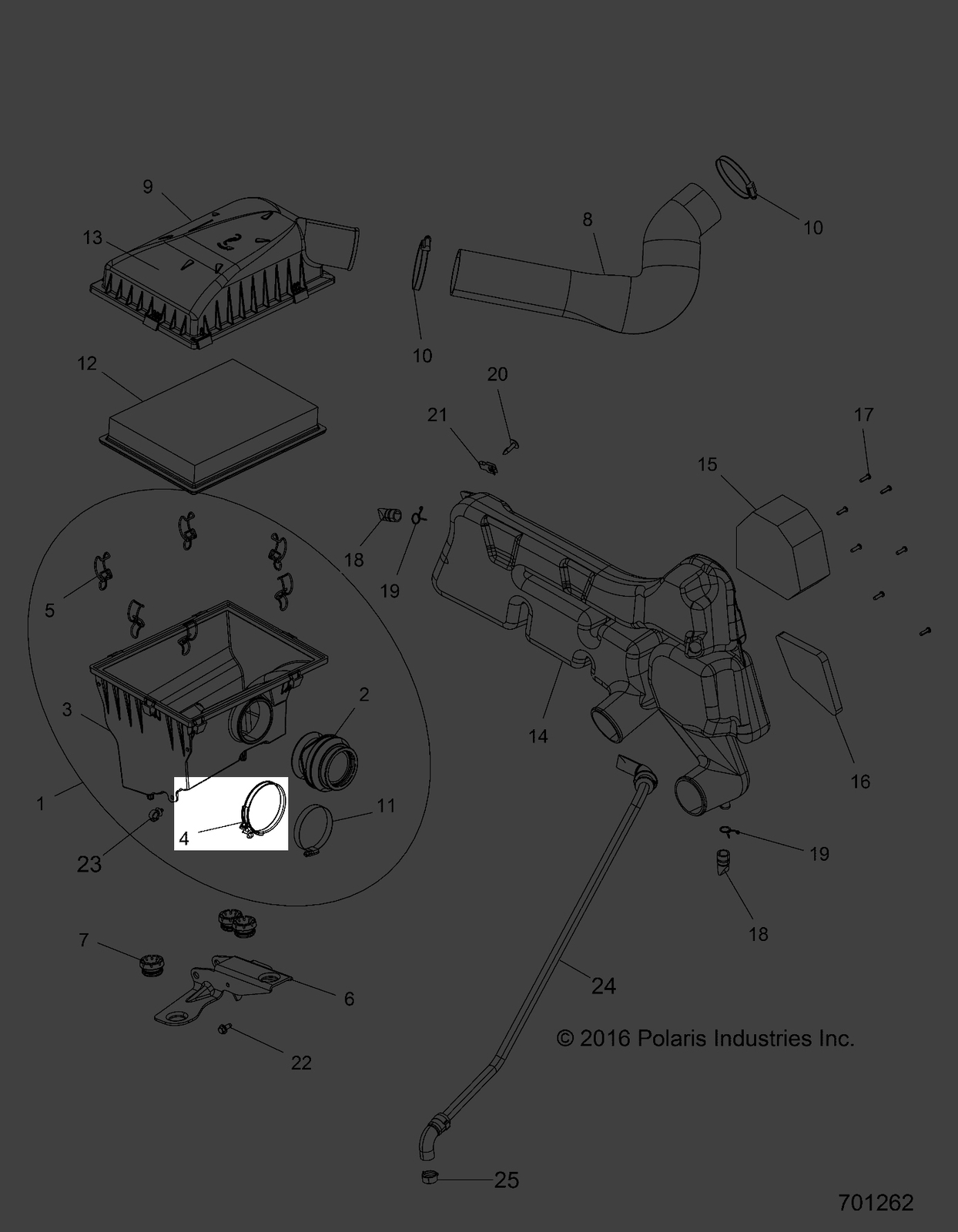 Polaris 20062020 RZR Outlaw Clamp Airbox 7081312 New OEM eBay