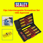 Sealey Tools Screwdriver Set 13pc Interchangeable Blades Electrical VDE Approved