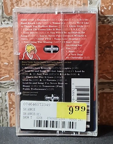 1998 Annie A New Musical Cassette Tape Original Broadway Cast Sealed  - Picture 2 of 4