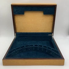 Unique WOOD FLATWARE CHEST Silverware Anti-Tarnish Flatware FLEXFIT Dark Wood