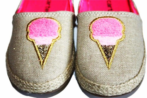 CARTER'S GIRLS ARI ESPADRILLE LOAFER FLAT BEIGE TAN Pink Ice Cream SIZE 0-11 New - Picture 7 of 10