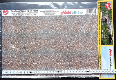 Heki 12071 (40,99 /m²) Römisch Pflaster, Römisches Plaster 34x21,5cm, 3 Bögen