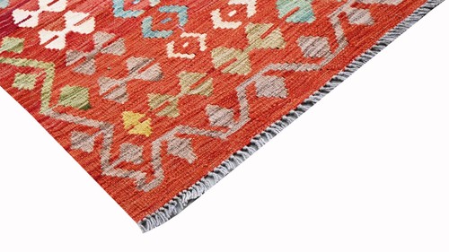 Vintage Afghan Kilim Rug - Handmade Oriental Wool Bohemian Decor Rug 294x202cm - Picture 4 of 6
