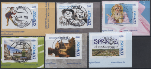 Citipost Weserbergland Hameln 2016 "various motifs", stamped - Picture 1 of 1